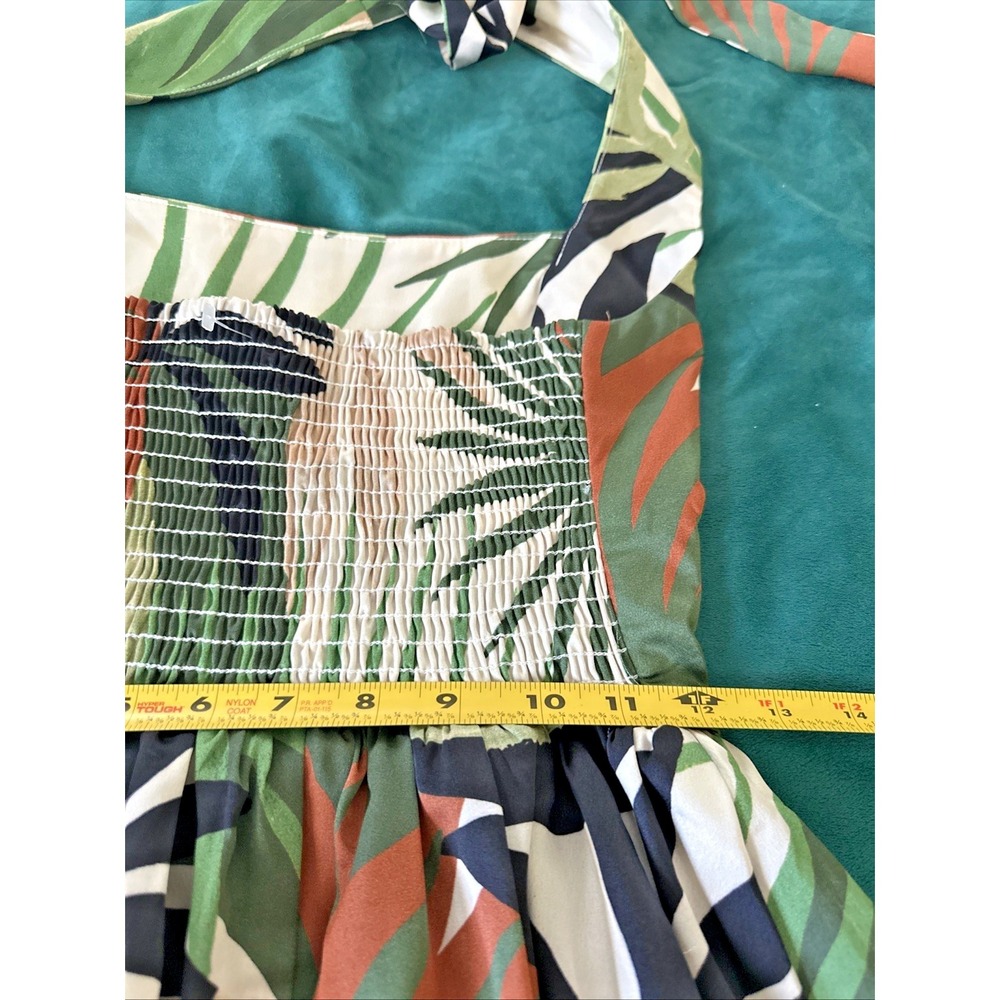 Show Me Your Mumu Sze Small Piper Halter Bubble Mini Skort Dress Carribean Palms - Picture 10 of 13